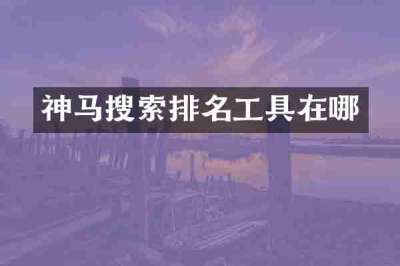 神马搜索排名工具在哪