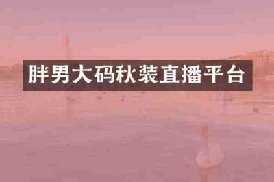 胖男大码秋装直播平台