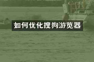 如何优化搜狗游览器