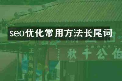seo优化常用方法长尾词
