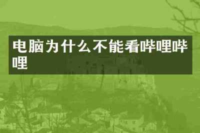 电脑为什么不能看哔哩哔哩