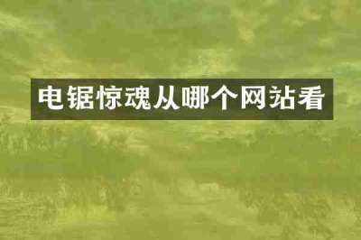 电锯惊魂从哪个网站看