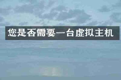 您是否需要一台虚拟主机