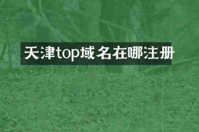天津top域名在哪注册