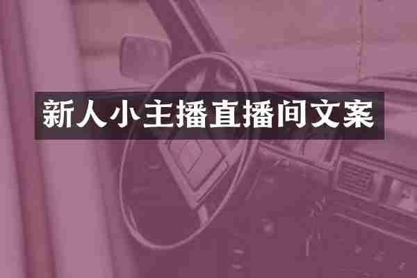 新人小主播直播间文案