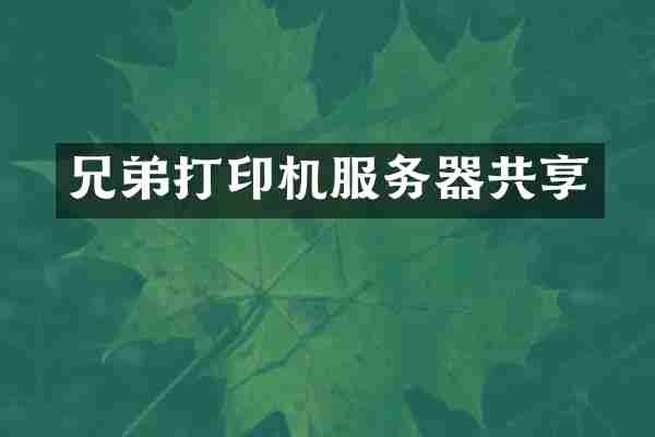 兄弟打印机服务器共享