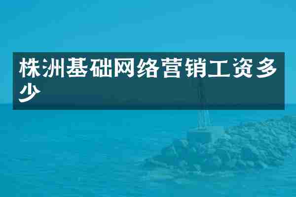 株洲基础网络营销工资多少
