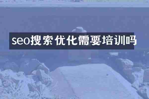 seo搜索优化需要培训吗