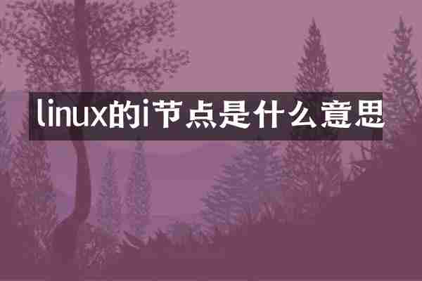 linux的i节点是什么意思