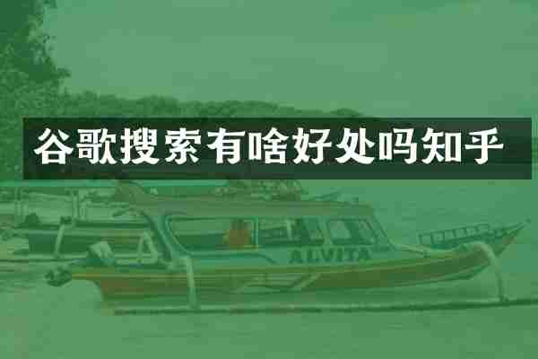 谷歌搜索有啥好处吗知乎