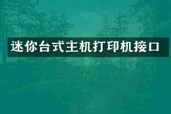 迷你台式主机打印机接口