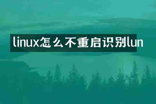 linux怎么不重启识别lun