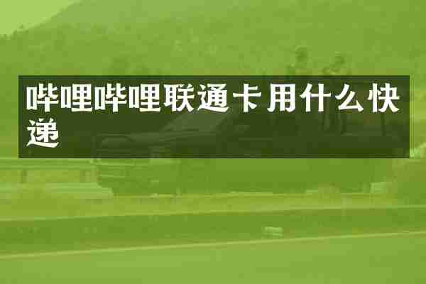 哔哩哔哩联通卡用什么快递