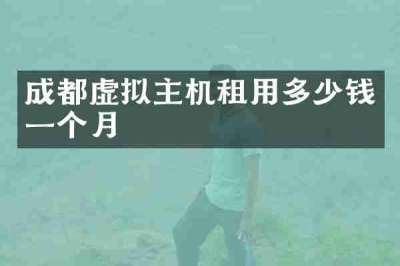 成都虚拟主机租用多少钱一个月