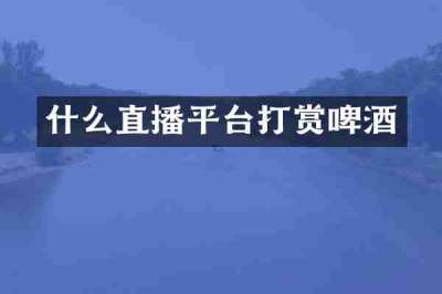 什么直播平台打赏啤酒