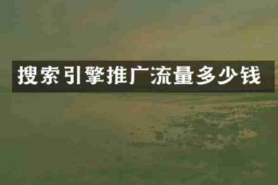 搜索引擎推广流量多少钱