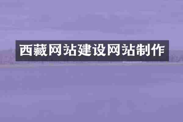 西藏网站建设网站制作
