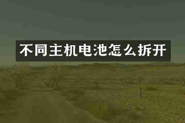 不同主机电池怎么拆开