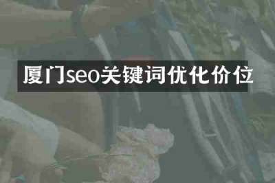 厦门seo关键词优化价位
