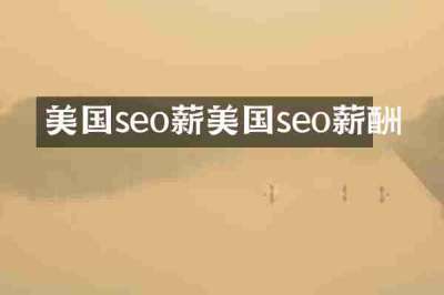 美国seo薪美国seo薪酬