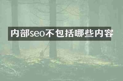 内部seo不包括哪些内容