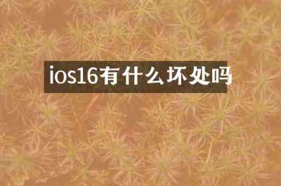 ios16有什么坏处吗