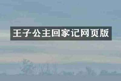 王子公主回家记网页版
