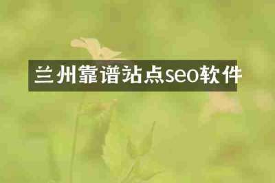 兰州靠谱站点seo软件