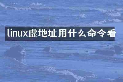 linux虚地址用什么命令看