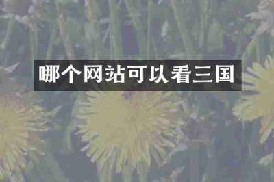 哪个网站可以看三国