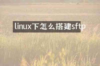 linux下怎么搭建sftp