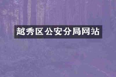越秀区公安分局网站