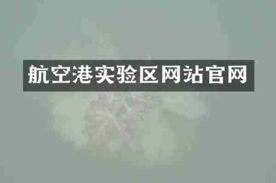 航空港实验区网站官网