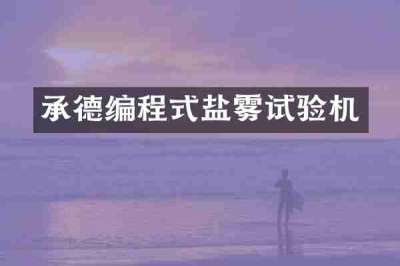 承德编程式盐雾试验机