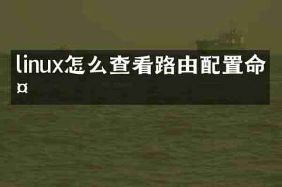 linux怎么查看路由配置命令