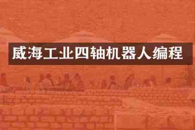 威海工业四轴机器人编程