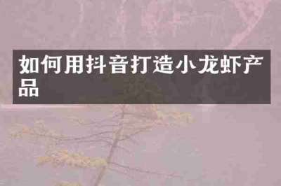 如何用抖音打造小龙虾产品