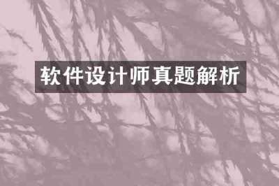 软件设计师真题解析