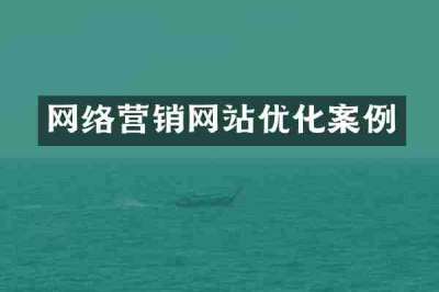 网络营销网站优化案例