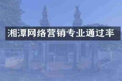 湘潭网络营销专业通过率