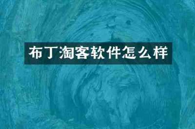 布丁淘客软件怎么样