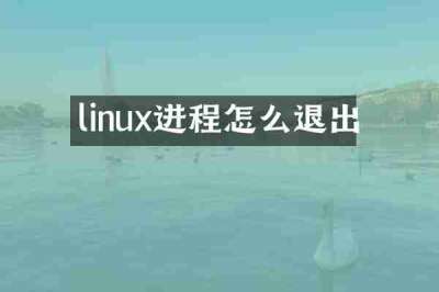 linux进程怎么退出