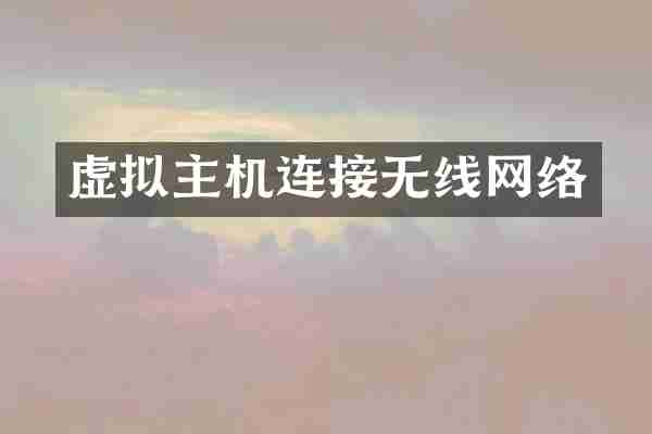 虚拟主机连接无线网络