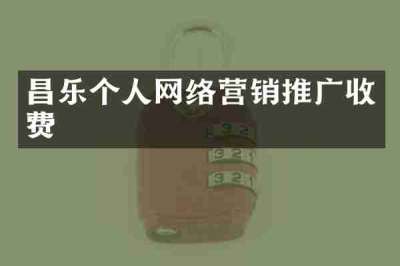 昌乐个人网络营销推广收费