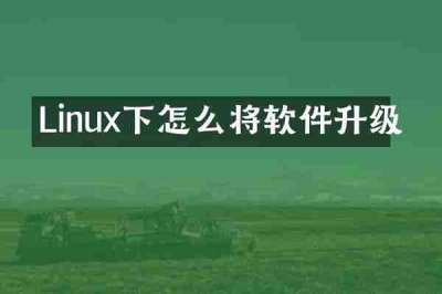 Linux下怎么将软件升级