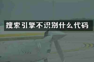 搜索引擎不识别什么代码