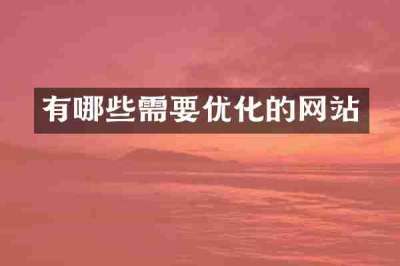 有哪些需要优化的网站
