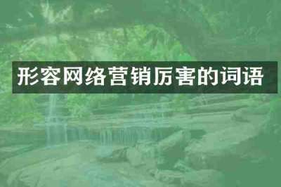 形容网络营销厉害的词语