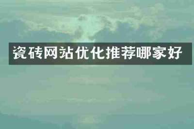 瓷砖网站优化推荐哪家好