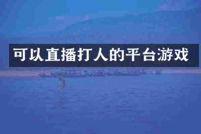 可以直播打人的平台游戏